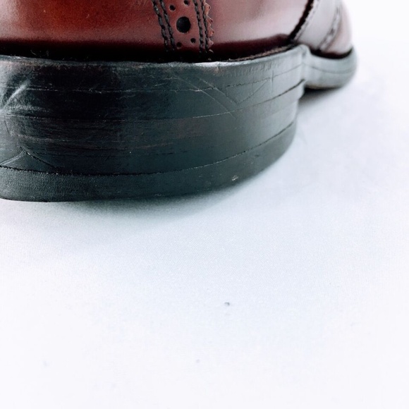 Allen Edmonds Vtg Leather Polo Saddle Shoe Burgundy Corrected Grain Sz 10.5 C - Picture 12 of 16